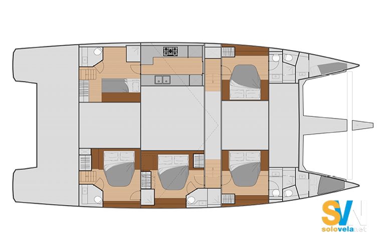 Versione Charter con la cucina sottocoperta